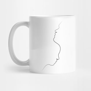 Inverted Faces | One Line Artist | Minimal Art | One Line Art | Minimalist Mug